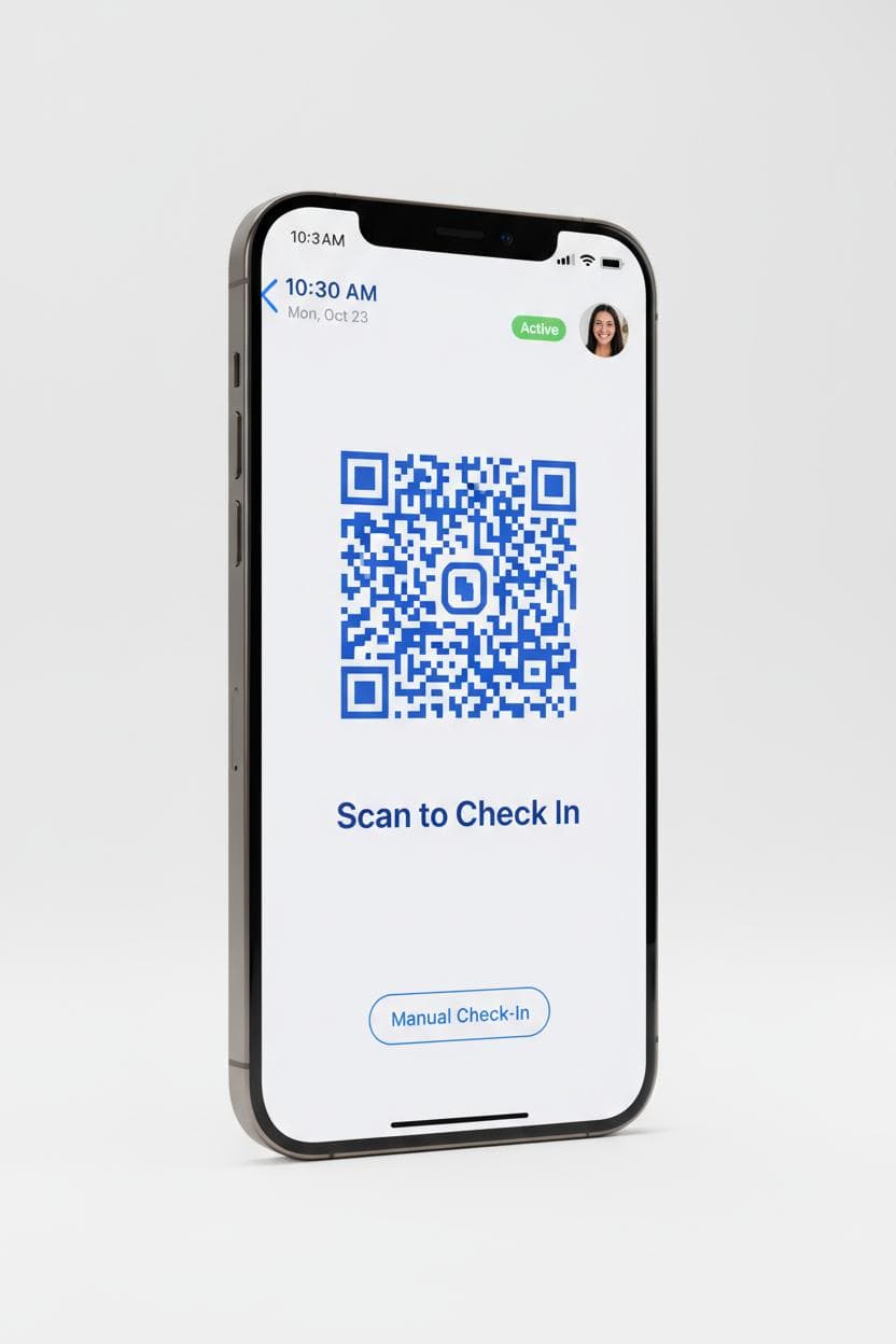 Member QR check-in screen