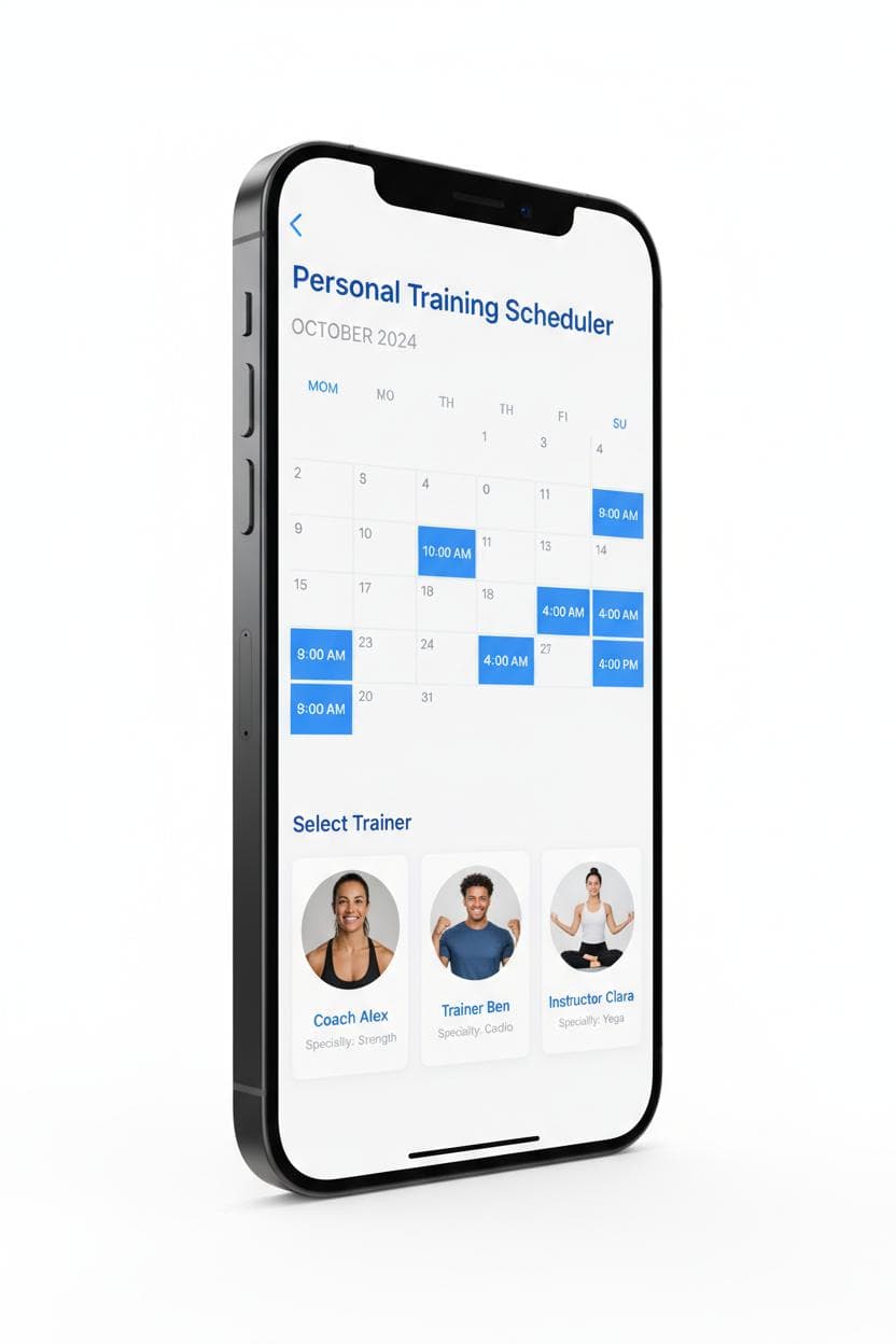 Personal training scheduler